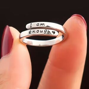 I Am Enough Silver Ring-NEW